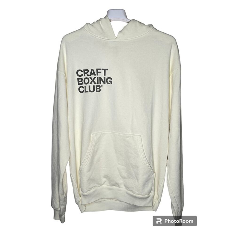 Craft Boxing Club Light Yellow Hoodie Pullover Men's Size Medium M USED